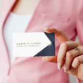 Elegant geometrisch | Moderne Gold Line Profession Visitekaartje