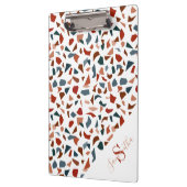 Elegant geometrisch monogrampatroon klembord (Links)