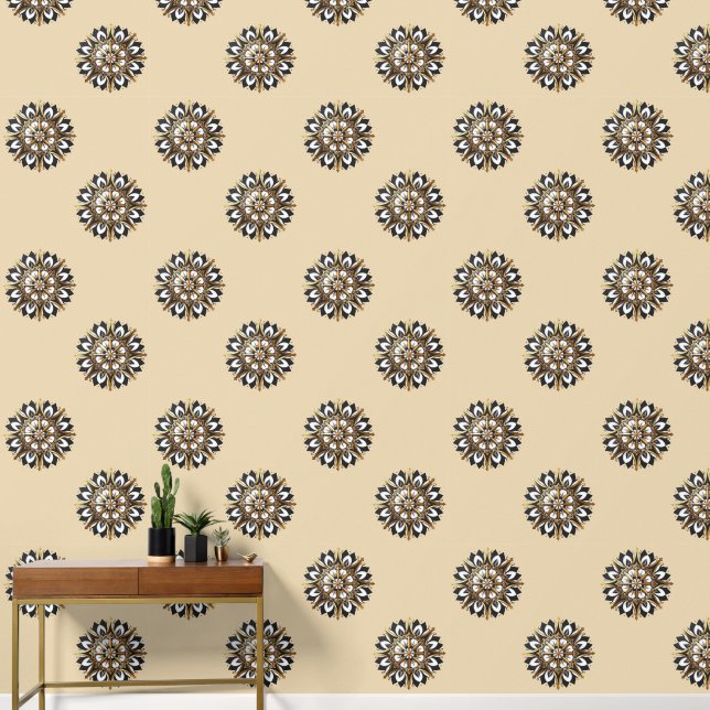 Elegant geometrisch ontwerp Aangepast Behang (Hal)