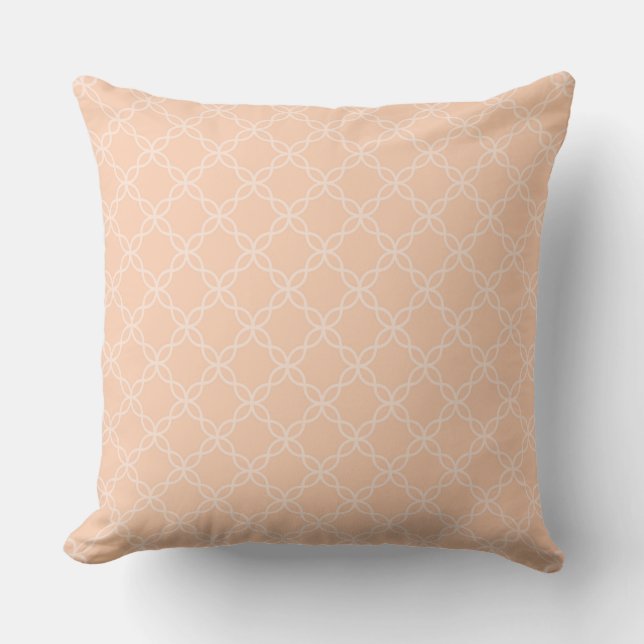 Elegant geometrisch ontwerp met perzik achterkant kussen (Voorkant)