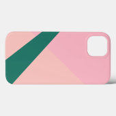 Elegant geometrisch pastel roze perzikgroen Case-Mate iPhone case (Achterkant (horizontaal))