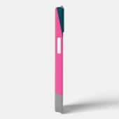 Elegant geometrisch pastel warm roze emerald groen Case-Mate iPhone case (Achterkant / Rechts)