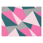 Elegant geometrisch pastel warm roze emerald groen tafelkleed (Voorkant (Horizontaal))