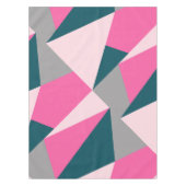 Elegant geometrisch pastel warm roze emerald groen tafelkleed (Voorkant)