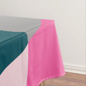 Elegant geometrisch pastel warm roze emerald groen tafelkleed (Voorbeeld)