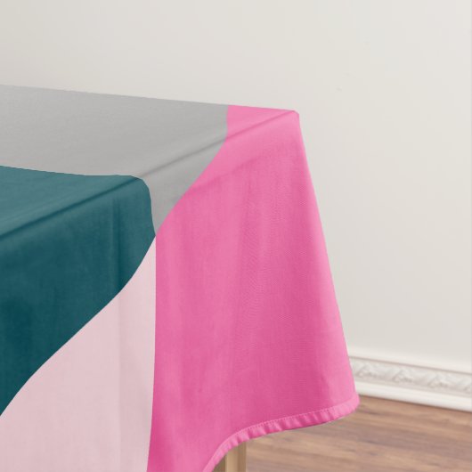 Elegant geometrisch pastel warm roze emerald groen tafelkleed (Voorbeeld)
