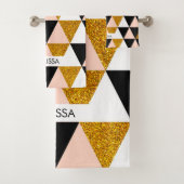 Elegant geometrisch patroon bad handdoek (Insitu)