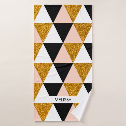 Elegant geometrisch patroon bad handdoek (Badhanddoek)