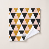 Elegant geometrisch patroon bad handdoek (Wasdoekje)