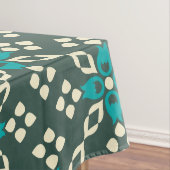 Elegant geometrisch patroon in Blauwgroen en wijze Tafelkleed (Voorbeeld)