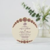 Elegant & Geometrisch Patroon Islamitische Ronde B Kaart (Staand voorkant)