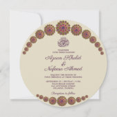 Elegant & Geometrisch Patroon Islamitische Ronde B Kaart (Voorkant)