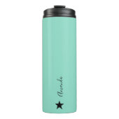 Elegant geometrisch patroon op wit, aanraking van  thermosbeker (Voorkant)