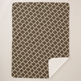 Elegant geometrisch patroon sherpa deken