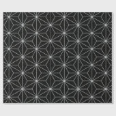 Elegant geometrisch patroon - Zilver en zwart - Cadeaupapier (Vlak)