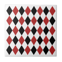 Elegant geometrisch patroon Zwart en bordeaux rood