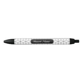 Elegant geometrisch patroon zwarte inkt pen