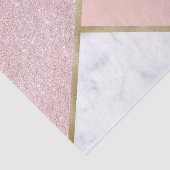 Elegant geometrisch roos goud glitter witte marmer tissuepapier (Detail)