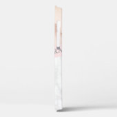 Elegant  geometrisch roos goudroze marmer Case-Mate iPhone case (Achterkant / Links)