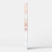 Elegant  geometrisch roos goudroze marmer Case-Mate iPhone case (Achterkant / Rechts)