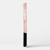 Elegant geometrisch roos goudroze zwart Hoesje (Achterkant / Rechts)