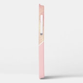 Elegant geometrisch roos goudroze zwart Hoesje (Achterkant / Links)