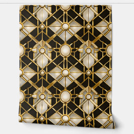 Elegant geometrisch roosterpatroon behang klassiek