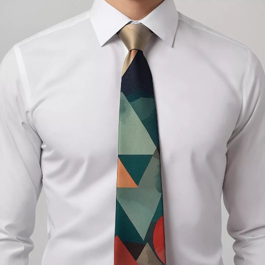 Elegant geometrisch Stropdas met driehoeken