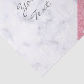 Elegant geometrisch wit marmer roos goud glitter tissuepapier (Detail)