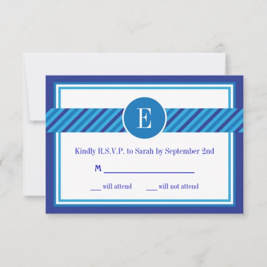 Elegant geometrische balk Mitzvah RSVP-kaart RSVP Kaartje (Voorkant)