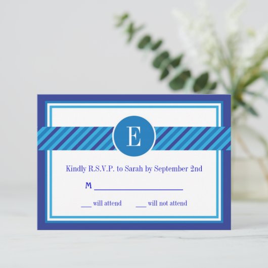 Elegant geometrische balk Mitzvah RSVP-kaart RSVP Kaartje (Staand voorkant)