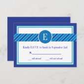 Elegant geometrische balk Mitzvah RSVP-kaart RSVP Kaartje (Voorkant / Achterkant)