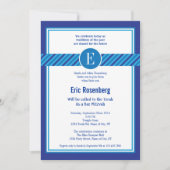 Elegant Geometrische Bar Mitzvah Uitnodiging (Voorkant)