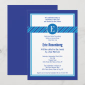 Elegant Geometrische Bar Mitzvah Uitnodiging (Voorkant / Achterkant)