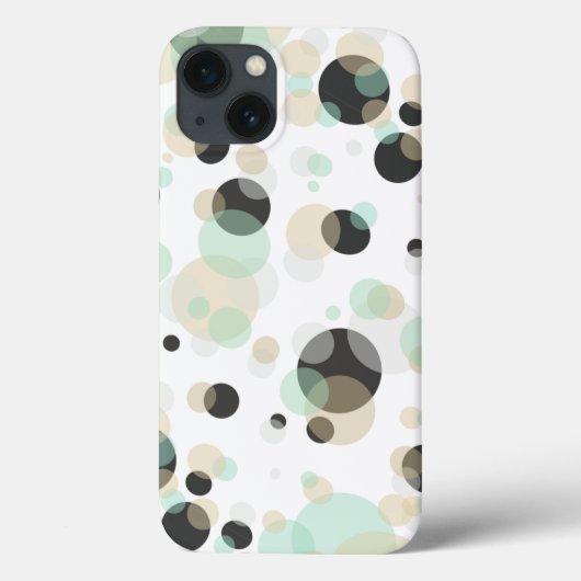 Elegant geometrische belletjes op aangepaste kleur Case-Mate iPhone case (Achterkant)