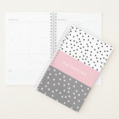 Elegant geometrische driehoeken en stippen in grij planner (Display)