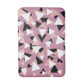 Elegant geometrische driehoeken roos goudglitter badmat (Voorkant Verticaal)