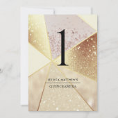 Elegant Geometrische Folie Champagne (Voorkant)