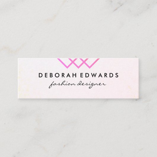 Elegant geometrische lijnen mini visitekaartje (Voorkant)