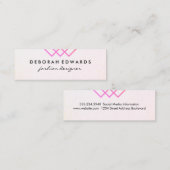 Elegant geometrische lijnen mini visitekaartje (Voorkant / Achterkant)