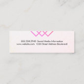 Elegant geometrische lijnen mini visitekaartje (Achterkant)