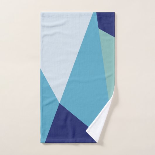 Elegant geometrische marineblauw en zee groene pas bad handdoek (Handdoek)