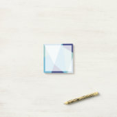 Elegant geometrische marineblauw en zee groene pas post-it® notes (Op bureau)