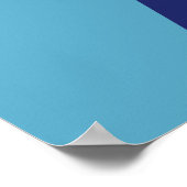 Elegant geometrische marineblauw en zee groene pas poster (Hoek)