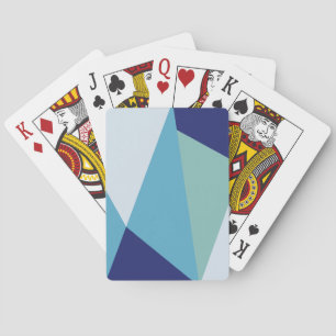 Elegant geometrische marineblauw en zee groene pas speelkaarten