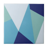 Elegant geometrische marineblauw en zee groene pas tegeltje (Voorkant)