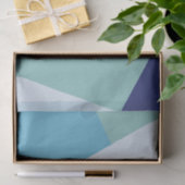 Elegant geometrische marineblauw en zee groene pas tissuepapier (Geschenk)