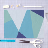 Elegant geometrische marineblauw en zee groene pas tissuepapier (Craft)