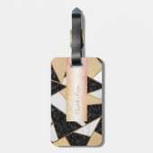 Elegant geometrische marmer - Gepersonaliseerd Bagagelabel (Achterkant verticaal)
