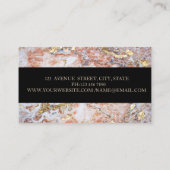 Elegant geometrische marmer Glitter Gold Stripes Visitekaartje (Achterkant)